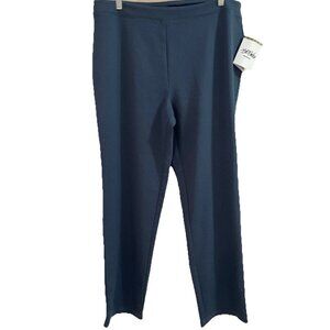 Bob Mackie Wearable Art Pull On Women’s Size L Blue Straight Leg Business NEW